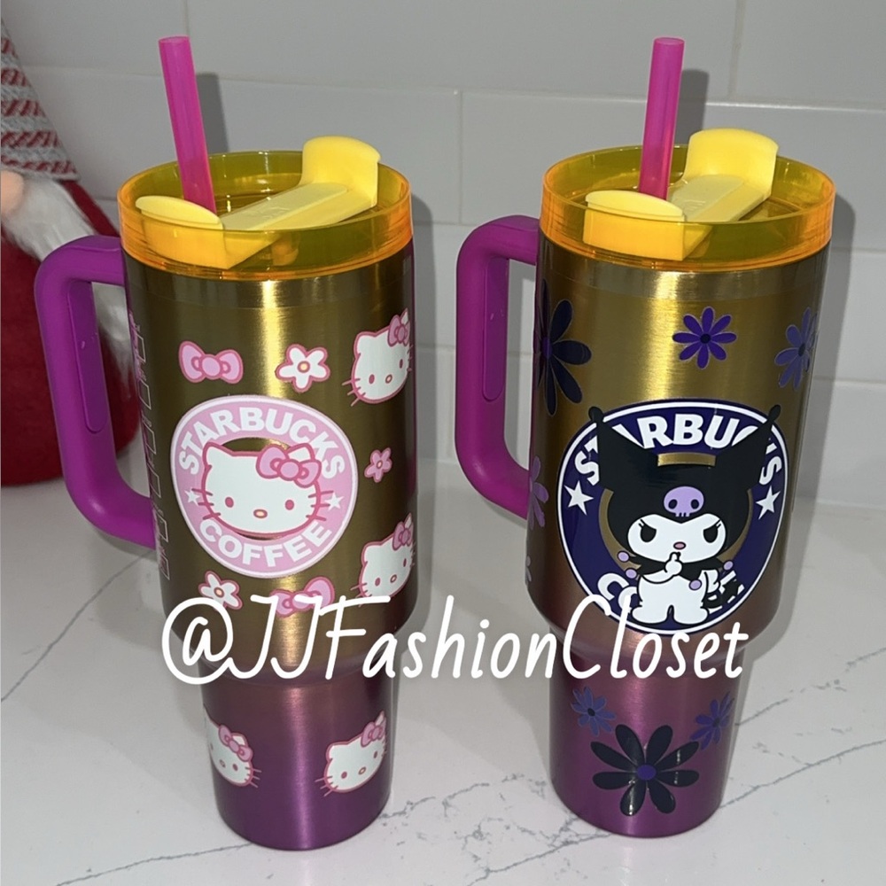 Gold and Purple 40oz Tumbler 💜